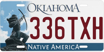 OK license plate 336TXH