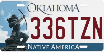 OK license plate 336TZN