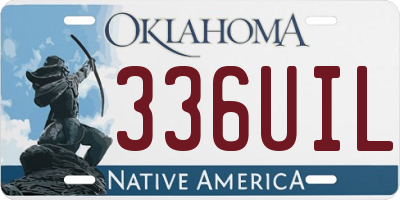 OK license plate 336UIL
