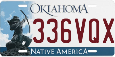 OK license plate 336VQX