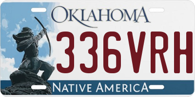 OK license plate 336VRH