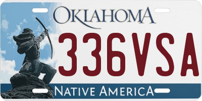 OK license plate 336VSA