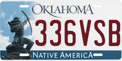 OK license plate 336VSB