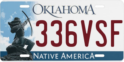OK license plate 336VSF