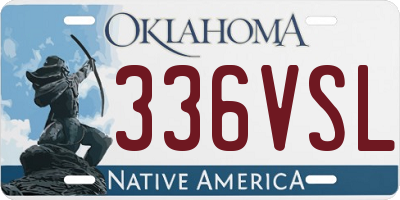OK license plate 336VSL