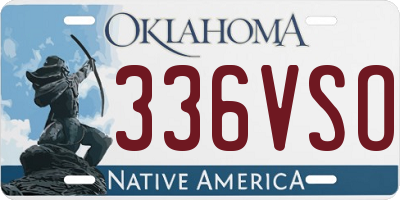 OK license plate 336VSO