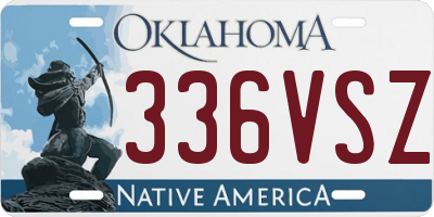 OK license plate 336VSZ