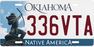OK license plate 336VTA