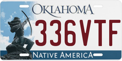 OK license plate 336VTF