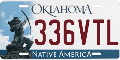 OK license plate 336VTL