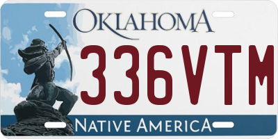 OK license plate 336VTM