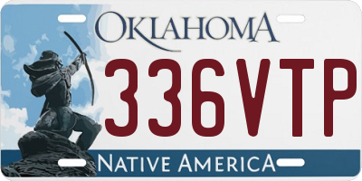 OK license plate 336VTP