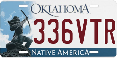 OK license plate 336VTR
