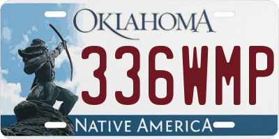 OK license plate 336WMP