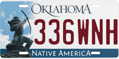 OK license plate 336WNH