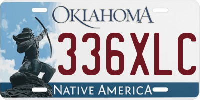 OK license plate 336XLC