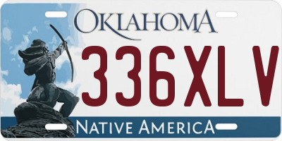 OK license plate 336XLV