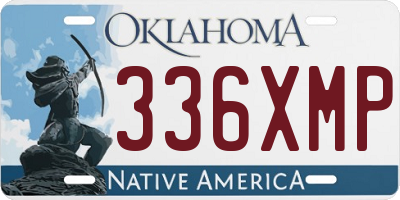 OK license plate 336XMP