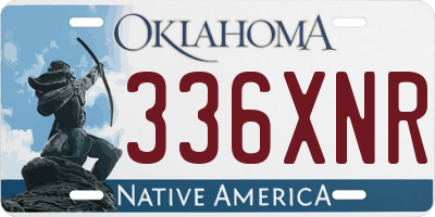 OK license plate 336XNR