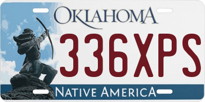 OK license plate 336XPS