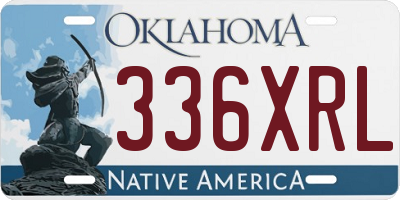 OK license plate 336XRL
