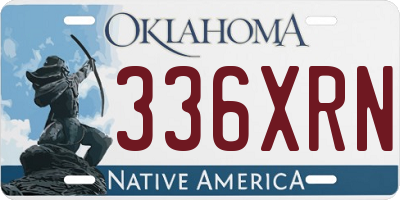 OK license plate 336XRN