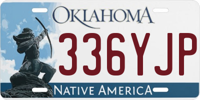 OK license plate 336YJP