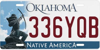 OK license plate 336YQB