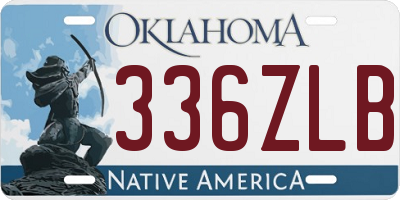 OK license plate 336ZLB