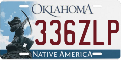 OK license plate 336ZLP