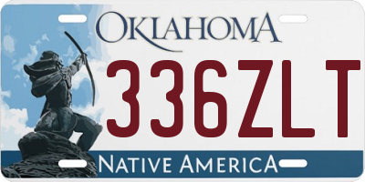 OK license plate 336ZLT