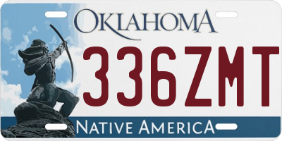 OK license plate 336ZMT