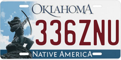 OK license plate 336ZNU