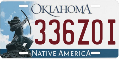 OK license plate 336ZOI