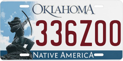 OK license plate 336ZOO