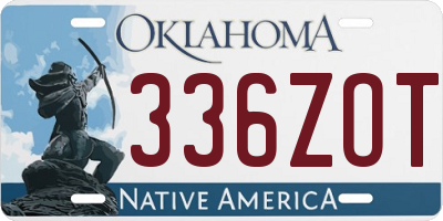 OK license plate 336ZOT