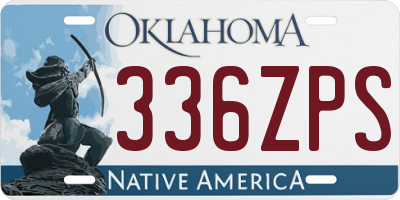 OK license plate 336ZPS