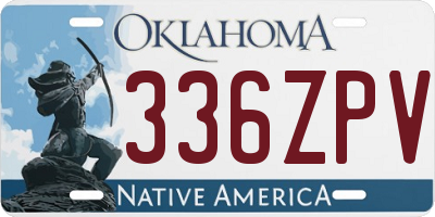 OK license plate 336ZPV