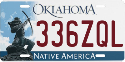 OK license plate 336ZQL