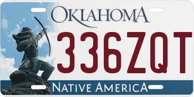 OK license plate 336ZQT