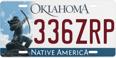 OK license plate 336ZRP