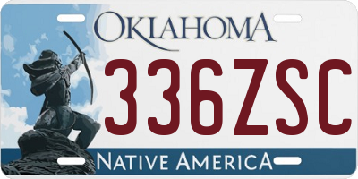 OK license plate 336ZSC