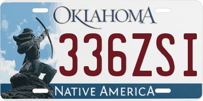 OK license plate 336ZSI