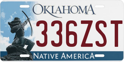 OK license plate 336ZST