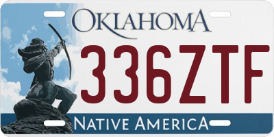 OK license plate 336ZTF
