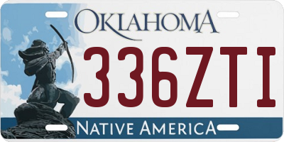 OK license plate 336ZTI
