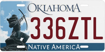 OK license plate 336ZTL