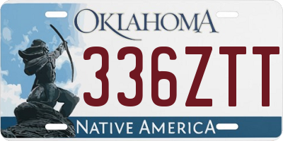 OK license plate 336ZTT