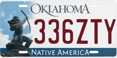 OK license plate 336ZTY