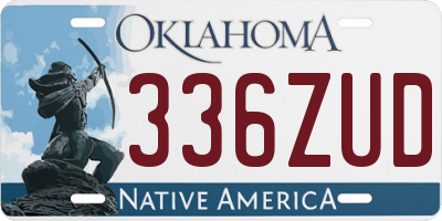 OK license plate 336ZUD